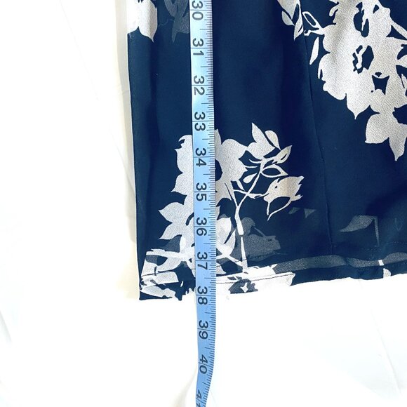 Lane Bryant Women's Maxi Skirt Size14/16 Navy and White Flowers Lined Flowy - Picture 5 of 13